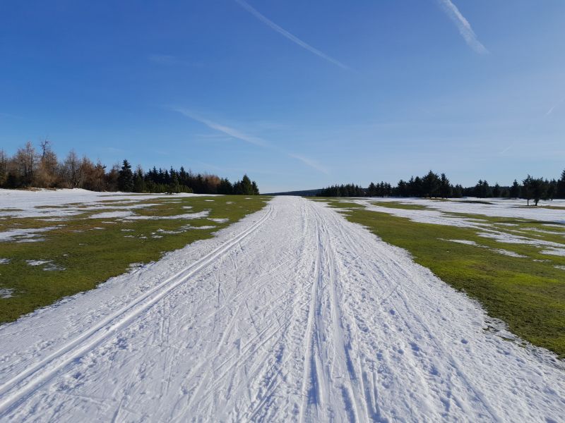 Golfové hřiště na Cínovci a běžkařská trať na něm